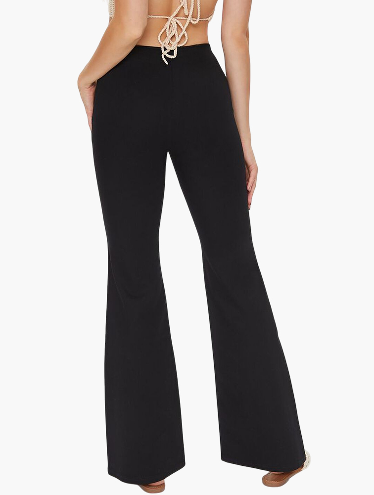 HOLIDAY　HIGH WAIST WIDE FLARE PANTS MyRunway | Shop Forever 21 Black High Rise Flare Pants for Women